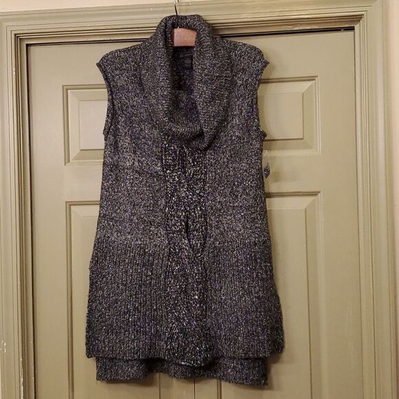 INC International Concepts plus size cowlneck sleeveless sweater NWOT - Picture 1 of 10